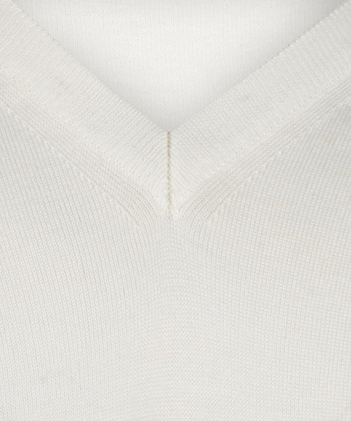 Pullover merino wol v-hals | Wol Wit