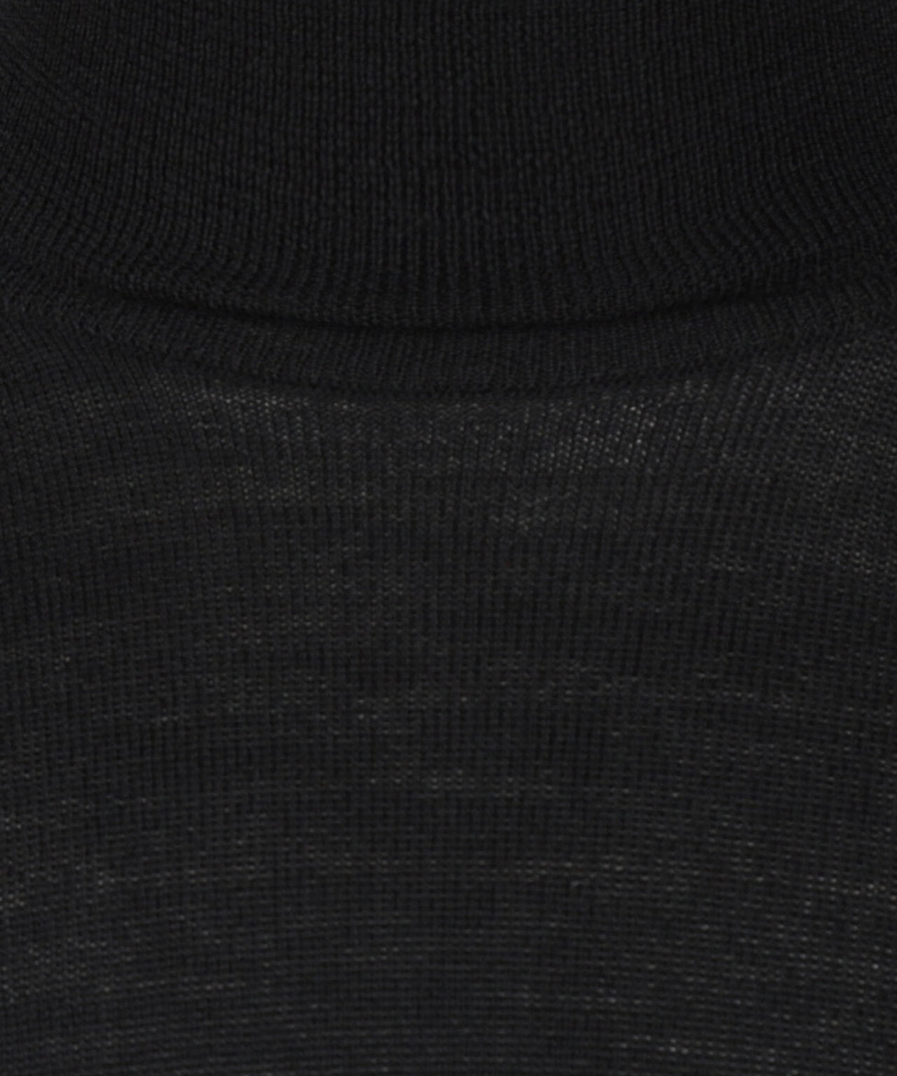 Rollkragenpullover aus Merinowolle | Schwarz