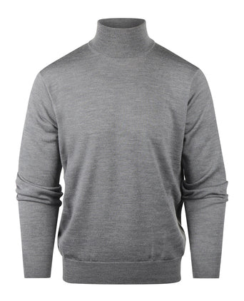 Rollkragenpullover aus Merinowolle | Grau