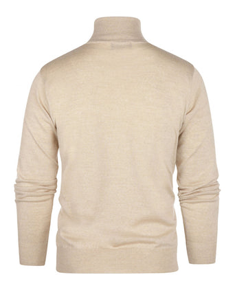 Rollkragenpullover aus Merinowolle | Beige