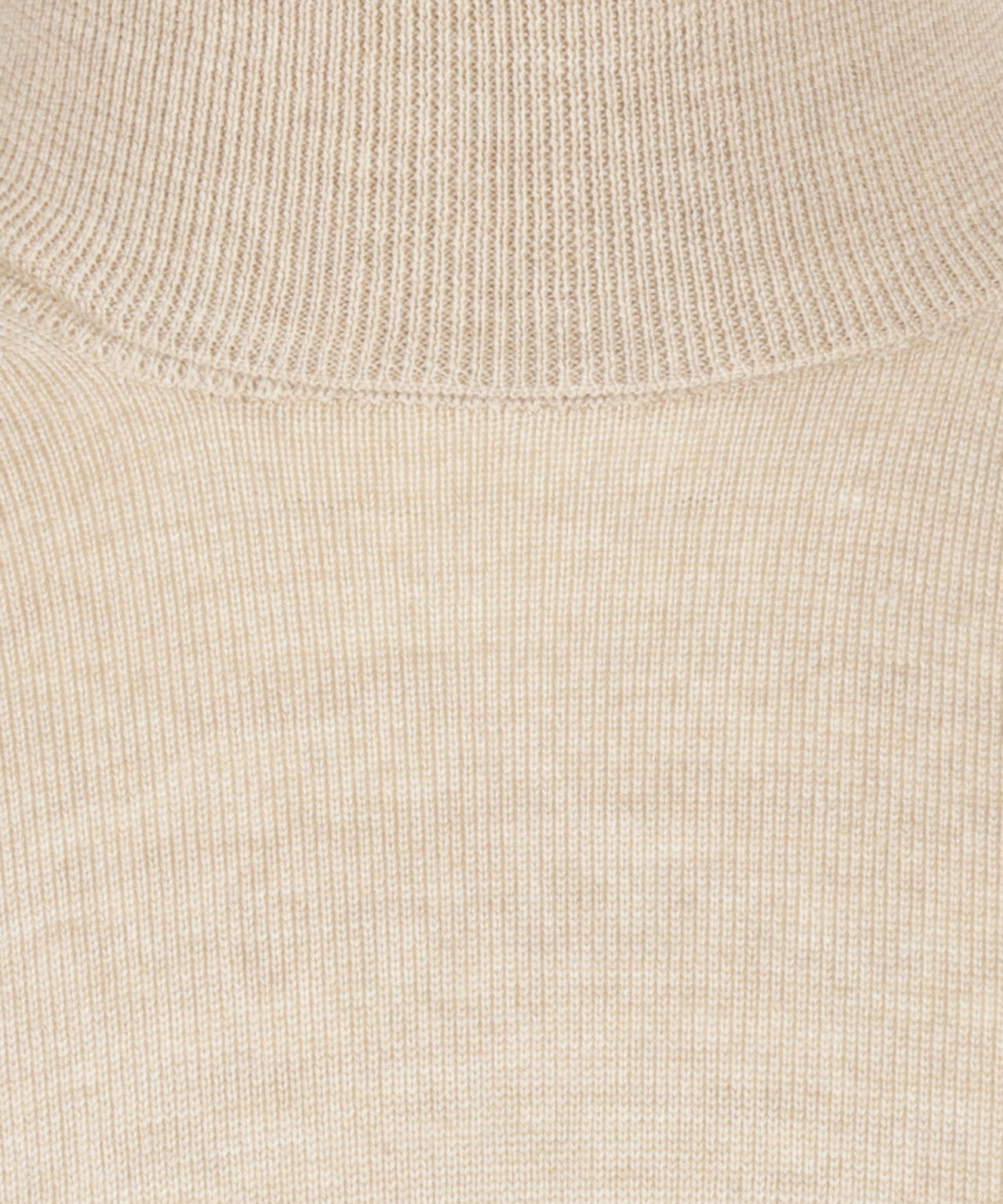 Merino Roll Neck Pullover | Beige