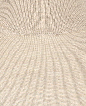 Rollkragenpullover aus Merinowolle | Beige
