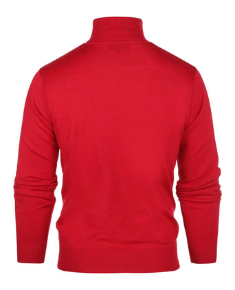 Rollkragenpullover aus Merinowolle | Rot