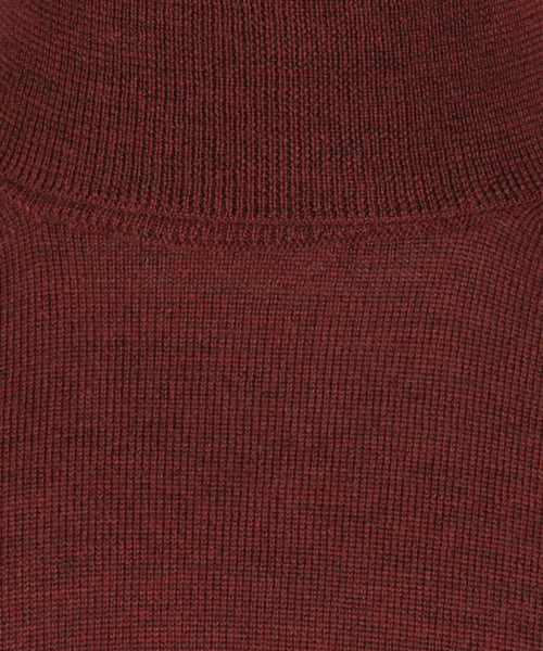 Rollkragenpullover aus Merinowolle | Bordeaux