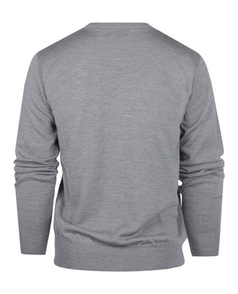 Merinowollpullover mit Rundhalsausschnitt | Mittelgrau