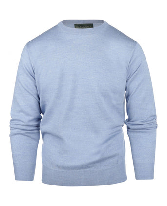 Pullover Merino wol ronde hals | Licht Blauw