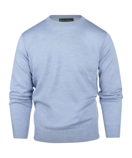 Pullover Merino wol ronde hals | Licht Blauw