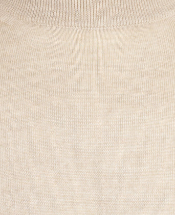 Merinowollpullover mit Rundhalsausschnitt | Beige