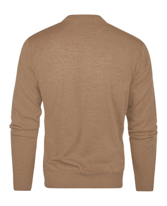 Pullover Merino wol ronde hals | Camel
