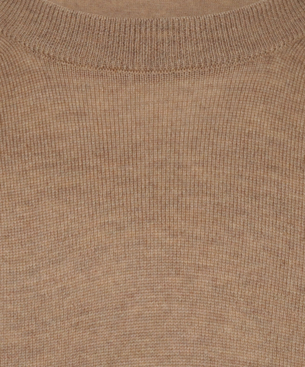 Merinowollpullover mit Rundhalsausschnitt | Kamel