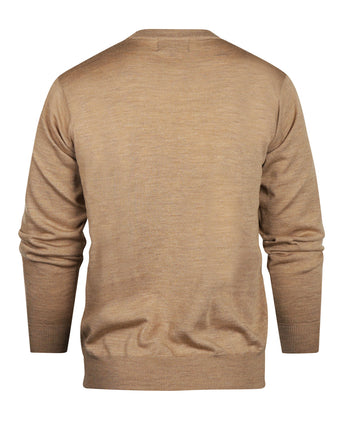 Pullover Merino wol ronde hals | Bruin