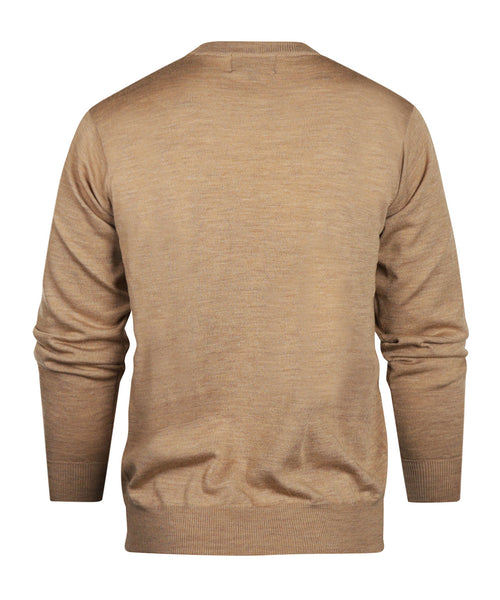 Pullover Merino wol ronde hals | Bruin
