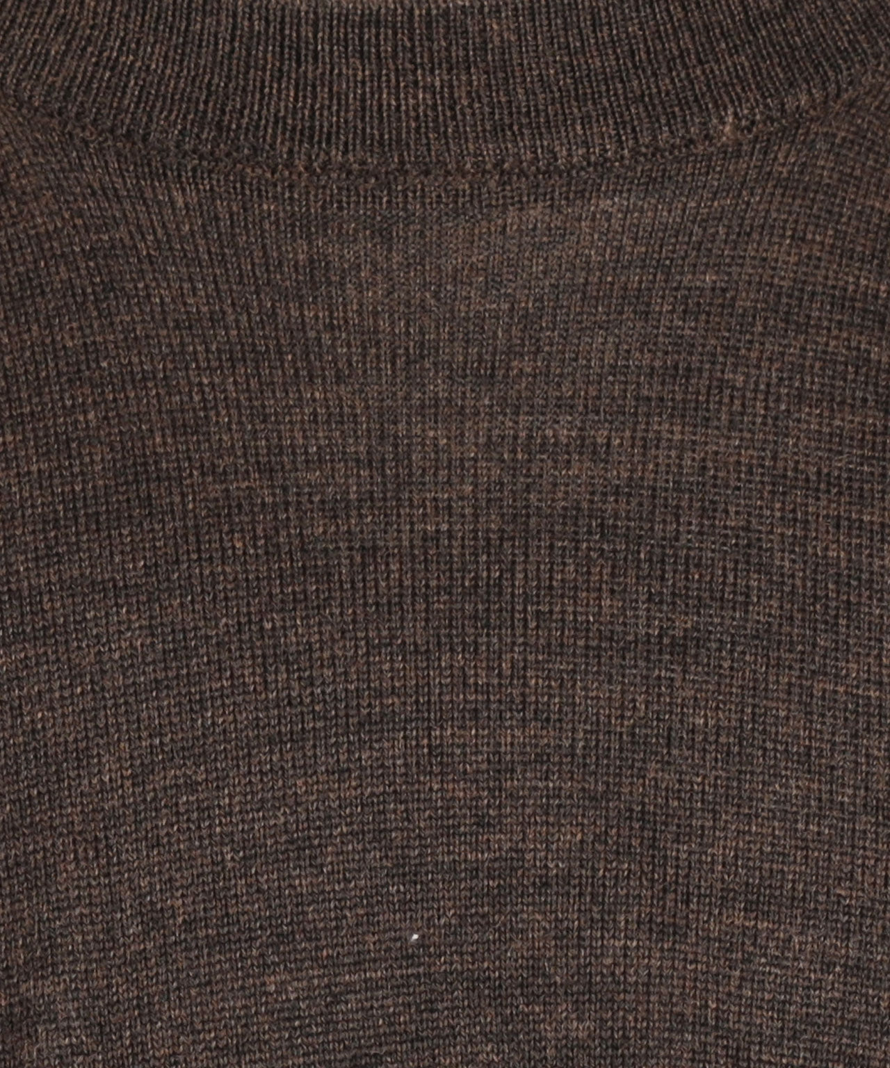 Merinowollpullover mit Rundhalsausschnitt | Dunkelbraun