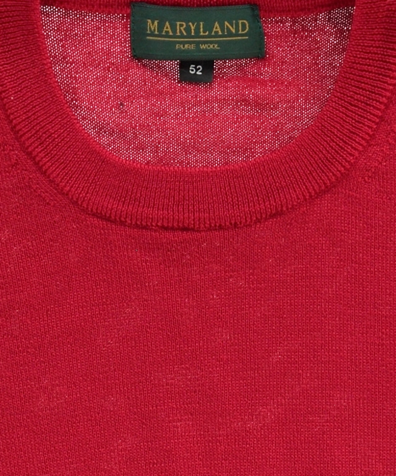 Merinowollpullover mit Rundhalsausschnitt | Rot
