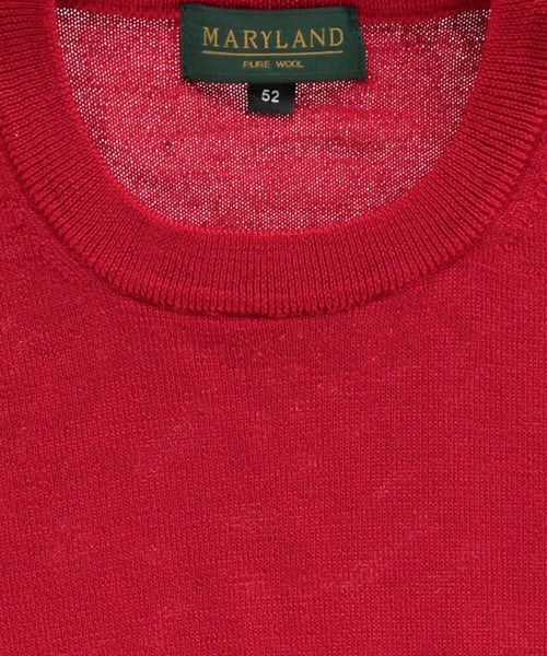 Pullover Merino wol ronde hals | Rood