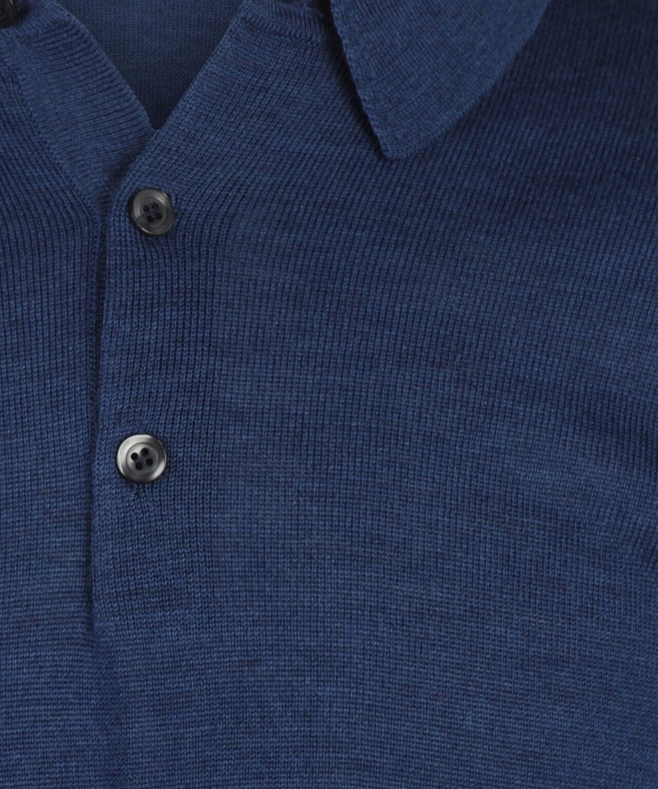 Merino Polo Pullover | Donker Blauw
