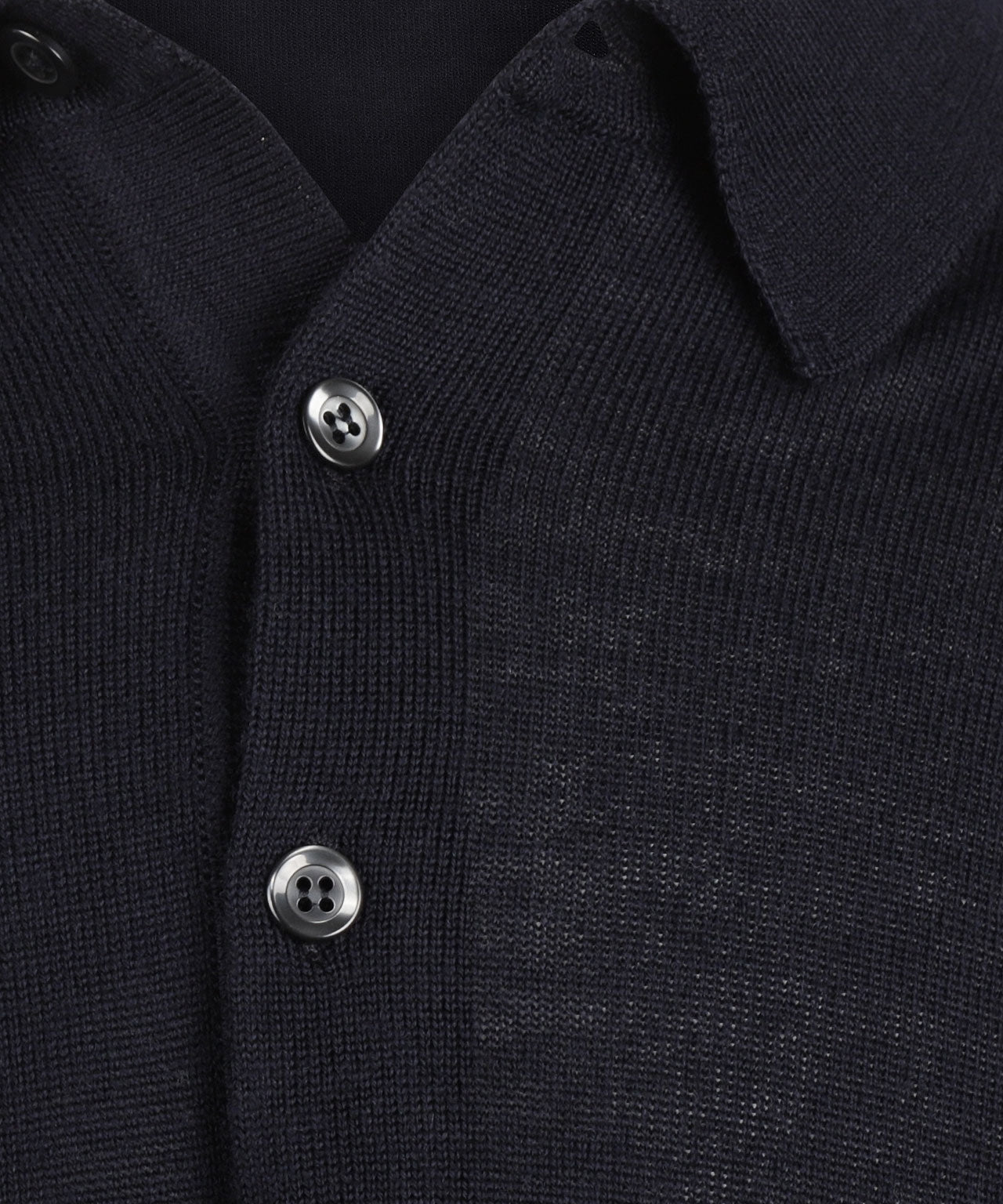 Polo-Pullover aus Merinowolle | Marineblau