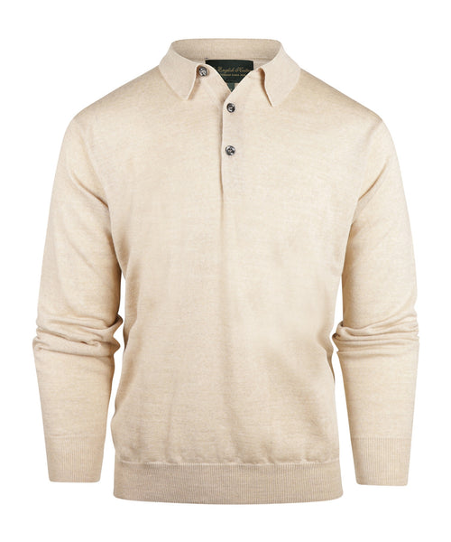 Polo-Pullover aus Merinowolle | Beige