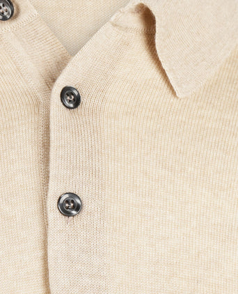 Pullover polo merino wol | Beige