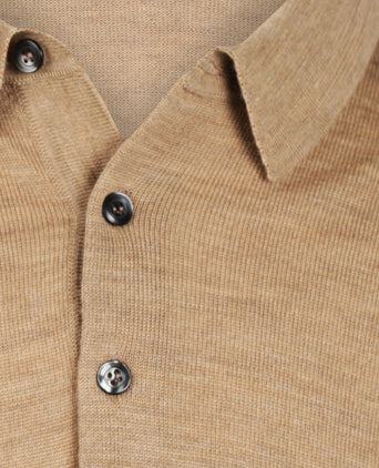 Polo-Pullover aus Merinowolle | Braun