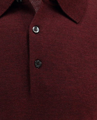 Polo-Pullover aus Merinowolle | Bordeaux