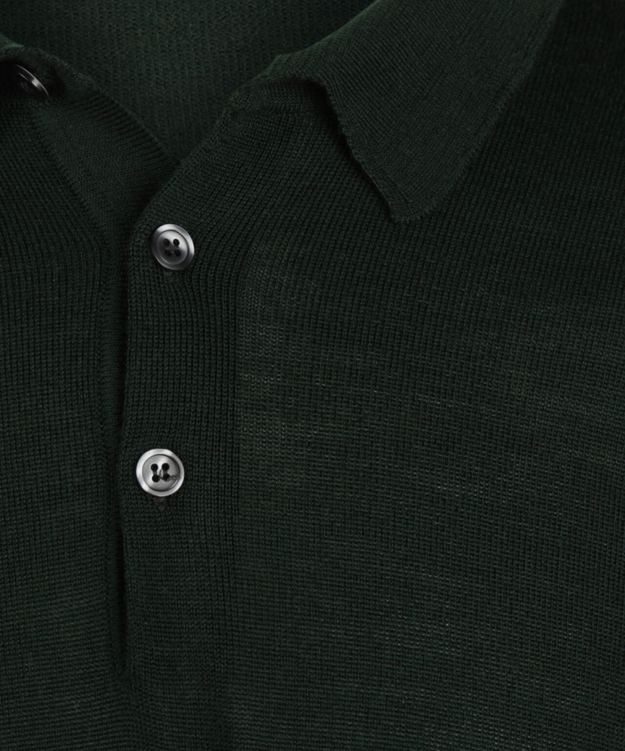 Polo-Pullover aus Merinowolle | Grün