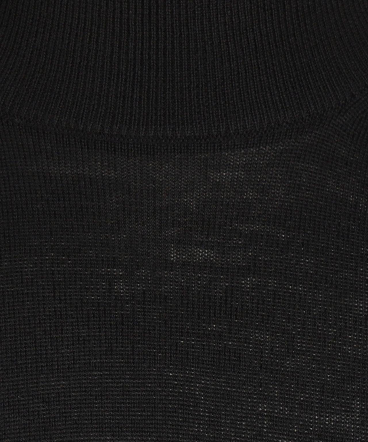Merino Mock Neck Pullover | Zwart