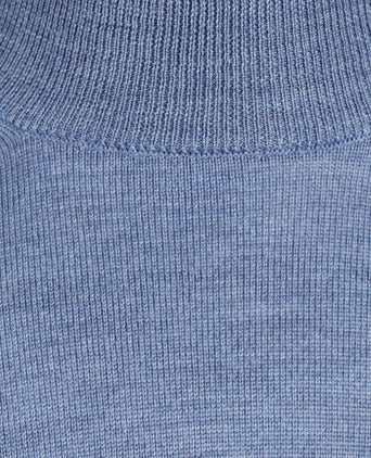 Schildkrötenpullover aus Merinowolle | Blau-Mix
