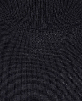 Schildkrötenpullover aus Merinowolle | Marineblau