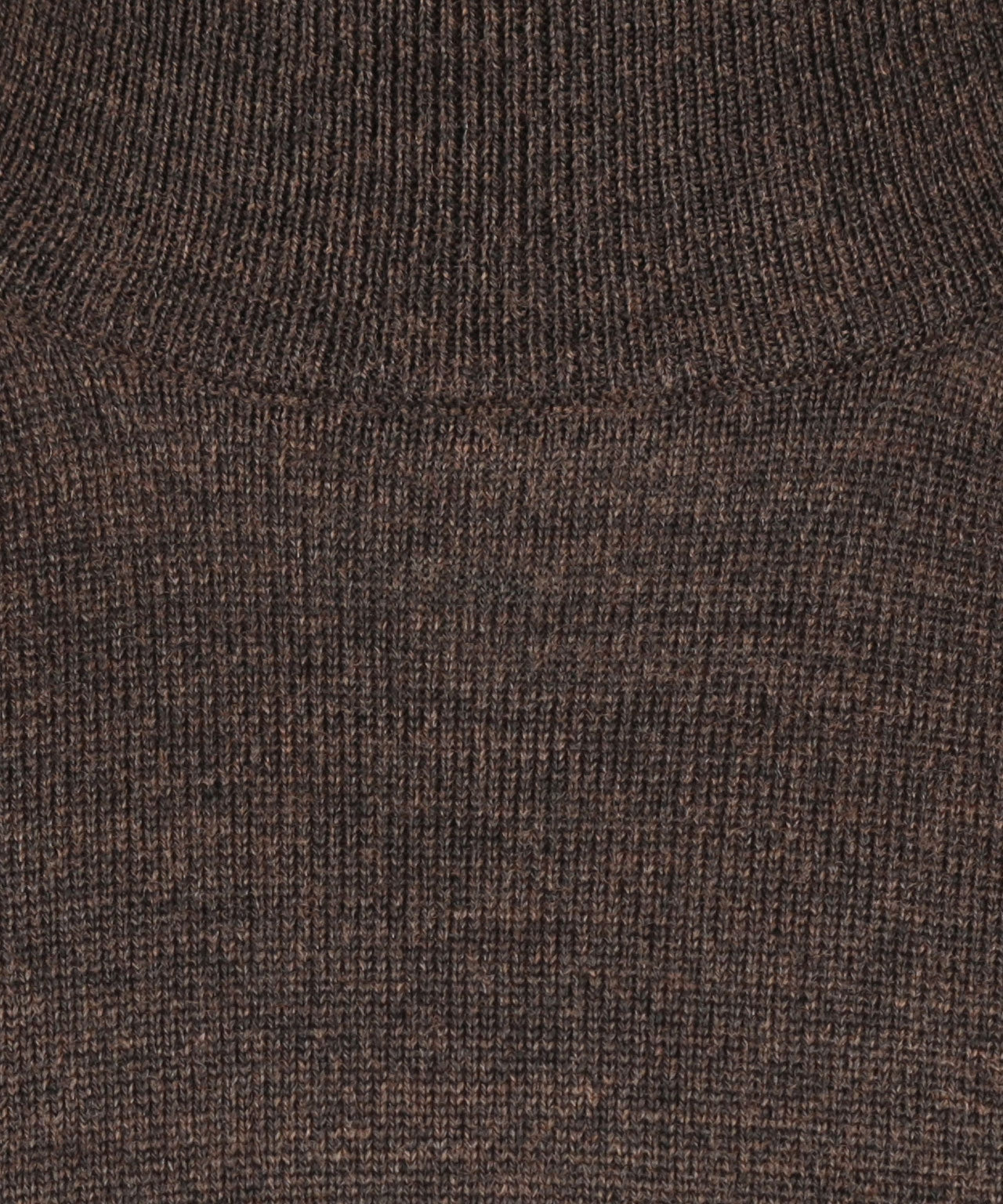 Merino Mock Neck Pullover | Donker Bruin