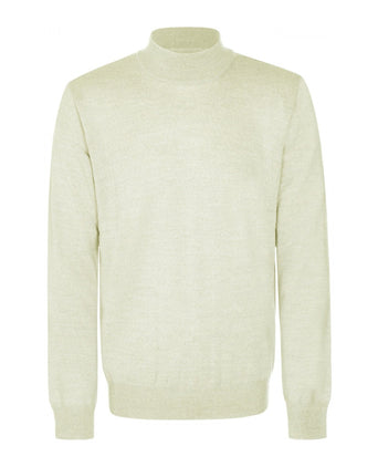 Schildkrötenpullover aus Merinowolle | Wolle Weiß