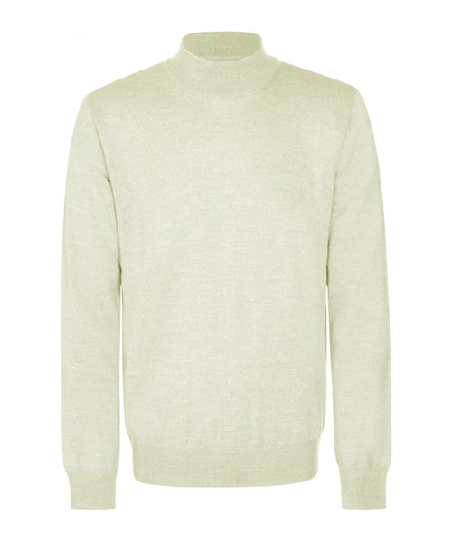 Schildkrötenpullover aus Merinowolle | Wolle Weiß