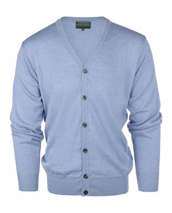 Knoop Vest fijn Merinowol | Licht Blauw