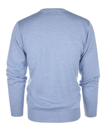 Knoop Vest fijn Merinowol | Licht Blauw