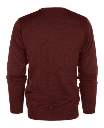 Cardigan mit Knöpfen, feine Merinowolle | Bordeaux