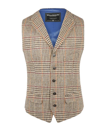 Harris Tweed Gilet | Bruin
