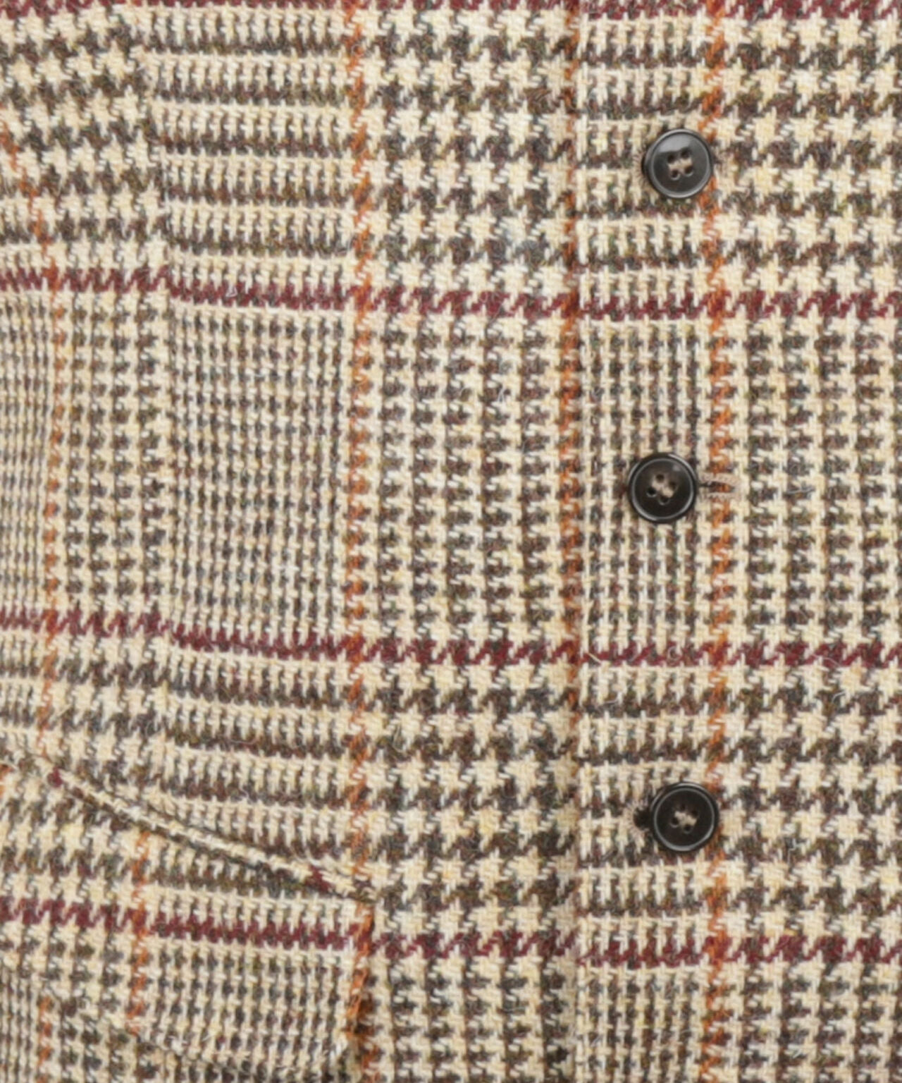 Harris Tweed Gilet | Bruin melange houndstooth