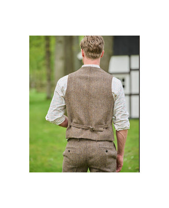 Harris Tweed Gilet | Bruin