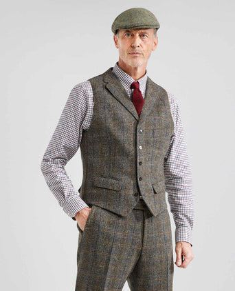 Harris Tweed Gilet | Groen