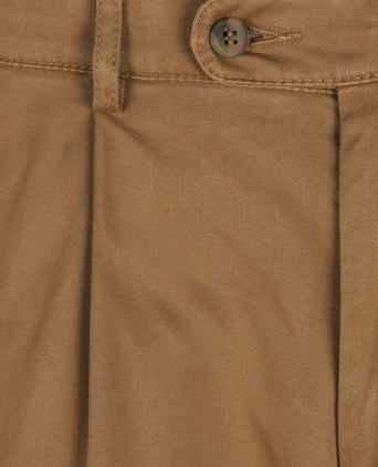 Blackpool-Hose mit Bundfalte und Umschlag | Braun