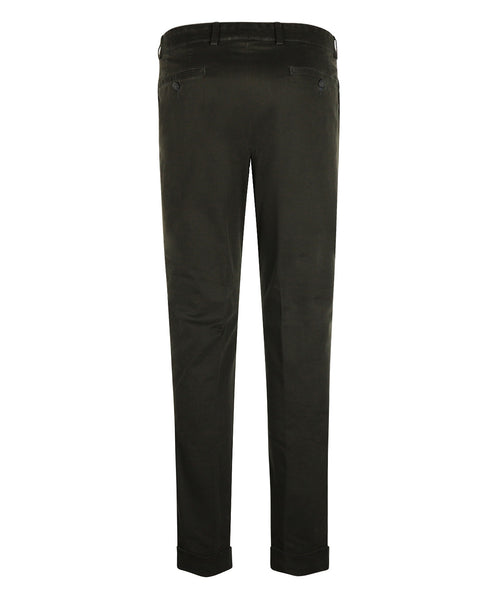 Pantalon Blackpool Bandplooi met Omslag | Groen