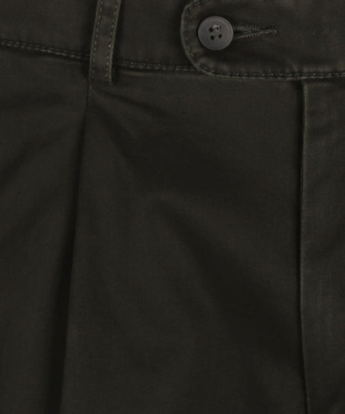 Blackpool-Hose mit Bundfalten und Umschlag | Grün