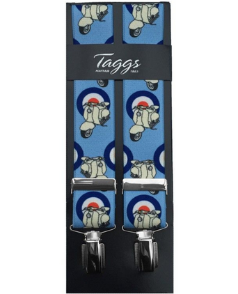 Elastische bretels met clips | Blauw