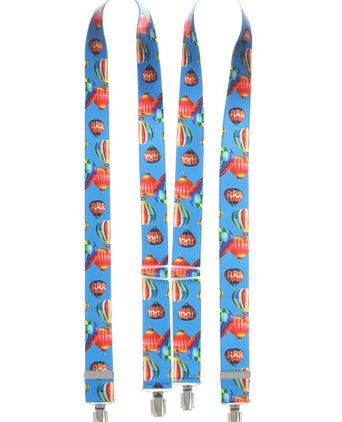 Elastische Hosenträger mit Clips | Blau