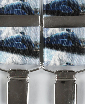 Elastische bretels met clips | Blauw