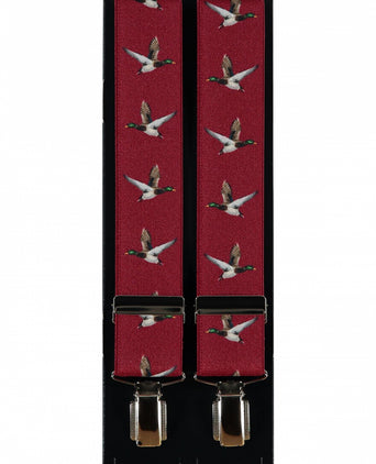 Elastische bretels met clips | Rood