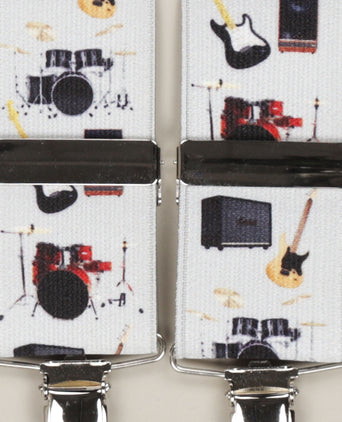 Elastische bretels met clips | Wit