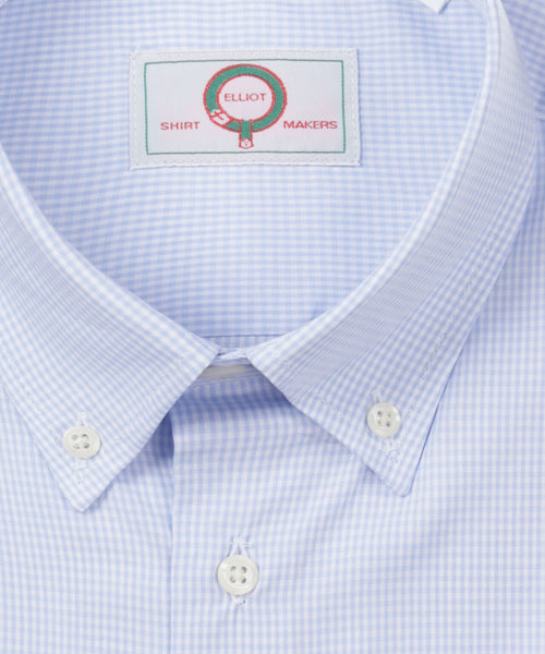 Elliot Hemd, langärmlig, mit Knopfleiste | Blau