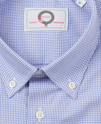 Elliot Hemd, langärmlig, mit Knopfleiste | Blau