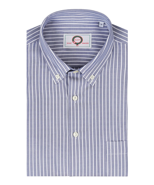 Elliot Shirt Button Down Lange Mouw | Nacht Blauw